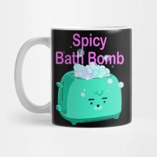 Retro inscription "Spicy bath bomb" Mug